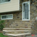 Cultured Stone Facade & Stone Front Steps
