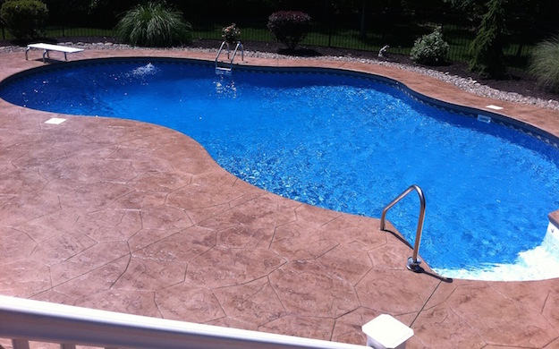 Stamped Concrete Pool Deck